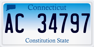 CT license plate AC34797