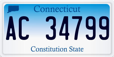 CT license plate AC34799