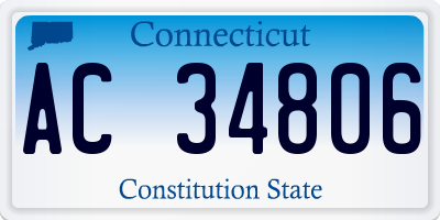 CT license plate AC34806