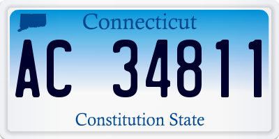 CT license plate AC34811