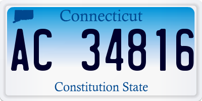 CT license plate AC34816