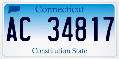 CT license plate AC34817