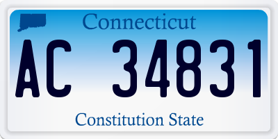 CT license plate AC34831