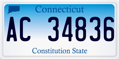 CT license plate AC34836