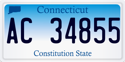 CT license plate AC34855