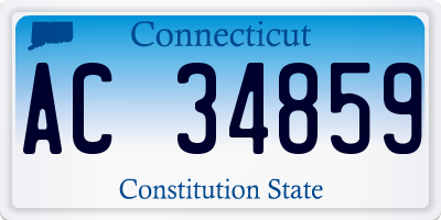 CT license plate AC34859