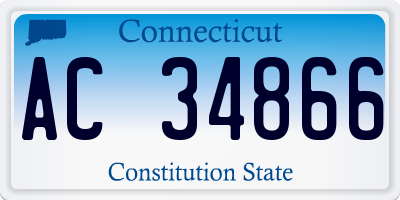 CT license plate AC34866