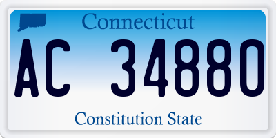 CT license plate AC34880