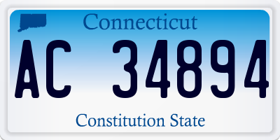 CT license plate AC34894