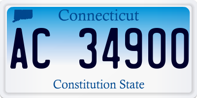 CT license plate AC34900