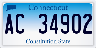 CT license plate AC34902