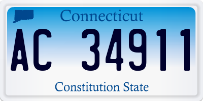 CT license plate AC34911