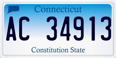 CT license plate AC34913