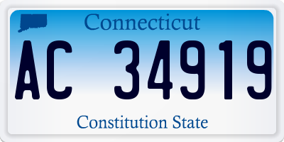 CT license plate AC34919