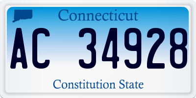 CT license plate AC34928