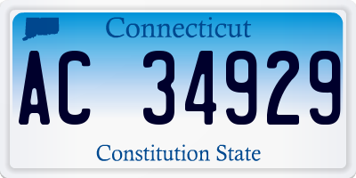 CT license plate AC34929