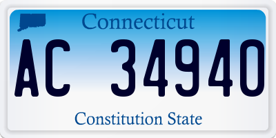CT license plate AC34940