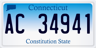 CT license plate AC34941