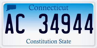 CT license plate AC34944