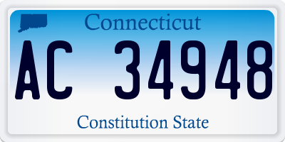 CT license plate AC34948