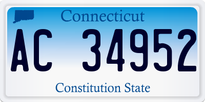 CT license plate AC34952