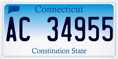 CT license plate AC34955