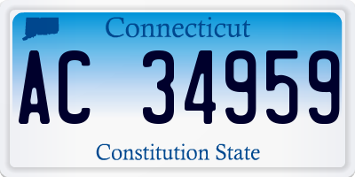 CT license plate AC34959