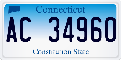 CT license plate AC34960