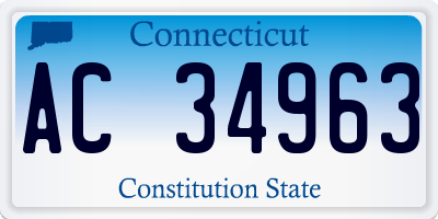 CT license plate AC34963