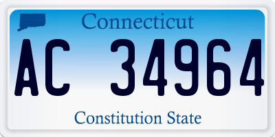 CT license plate AC34964