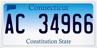 CT license plate AC34966