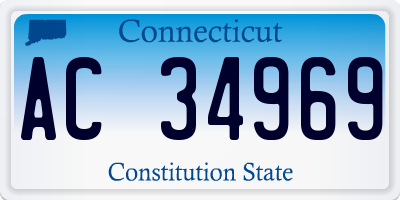 CT license plate AC34969