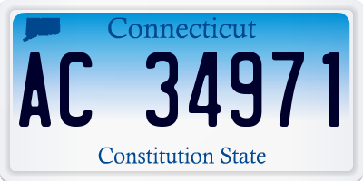 CT license plate AC34971