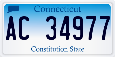 CT license plate AC34977