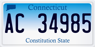 CT license plate AC34985