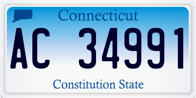 CT license plate AC34991