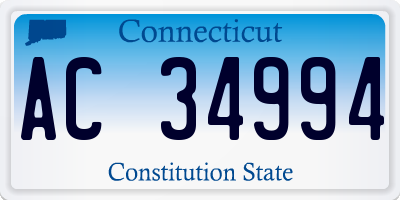 CT license plate AC34994