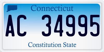 CT license plate AC34995