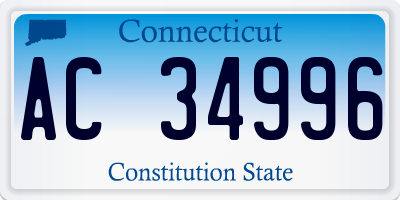 CT license plate AC34996