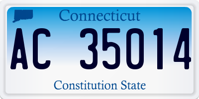 CT license plate AC35014