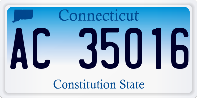 CT license plate AC35016