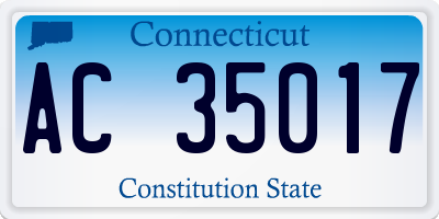 CT license plate AC35017