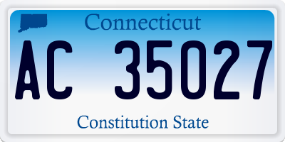 CT license plate AC35027