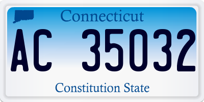 CT license plate AC35032