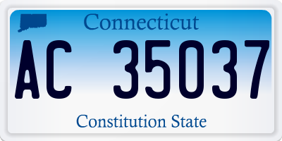 CT license plate AC35037