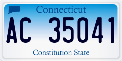 CT license plate AC35041