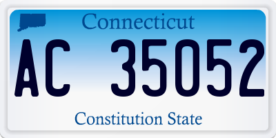 CT license plate AC35052