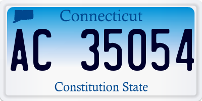 CT license plate AC35054