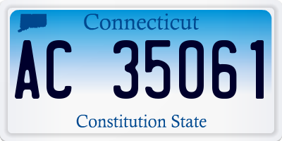 CT license plate AC35061