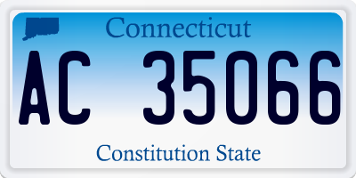 CT license plate AC35066